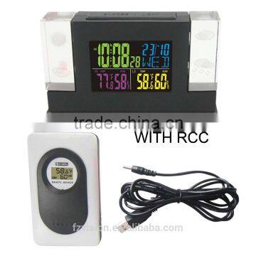 New Wireless Weather station alarm clock by radio control, thermo hygrometer Digital Weather Station with Radio control