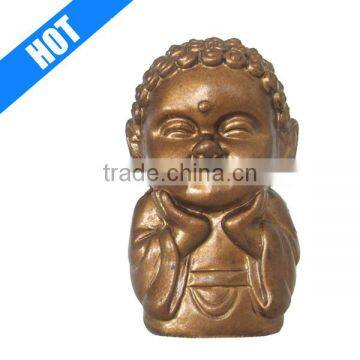 customized golden resin decorative buddha happiness for sale