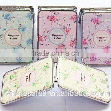 Pu Leather Folding Cosmetic Mirror photo-3