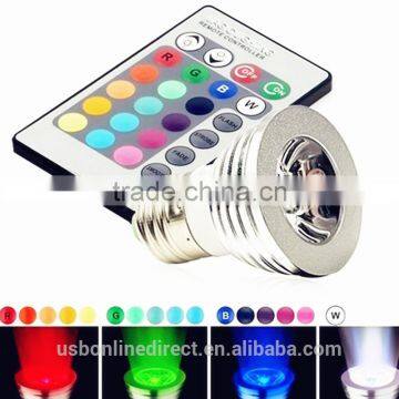 New products led e27 Magic lighting bulb led light bulb and remote with 16 different colors and 5 modes