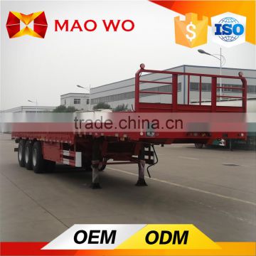 Sand transport flatbed side wall truck trailer for sale