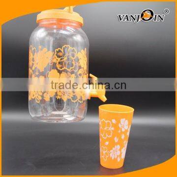 3.8L Household Plastic Pitcher With Tap , 1 Gallon Fruit Juice Plastic Jug photo-4