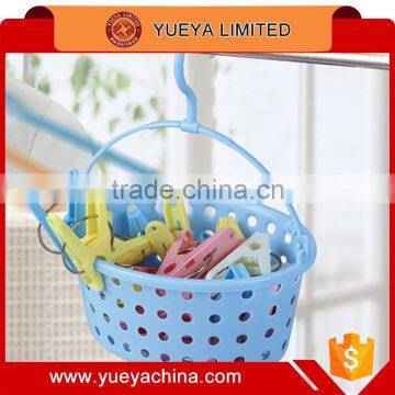 Household Storage Basket With 20 Pcs Clothes Peg Clips photo-2