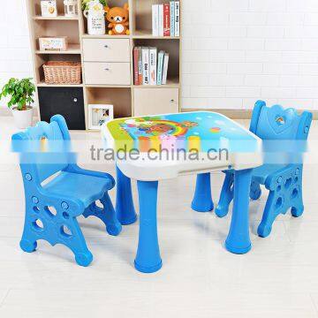 Fashion Kids Study Writing Table and Chair Children's Cute Plastic Table With Chair Set photo-3