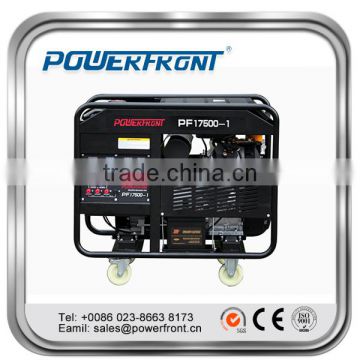 PF17500 good quality V-twin electric start single phase or 3 phase 15kw gasoline generator price