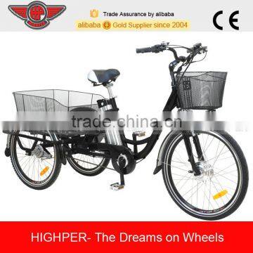 250W 26 Inch Alloy Electric Tricycle, 3 Wheel Electric Bike For Adult (EL08L)