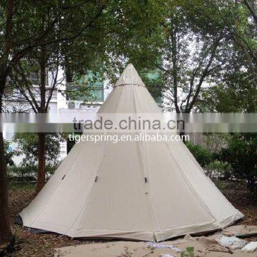 Outdoor Canvas Bell Tent Family Camping Teepee Tent photo-2