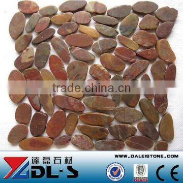 Pebble Stone Carpet Mosaic Tile Red Pebble Stone Flooring Shower Pebble Tiles