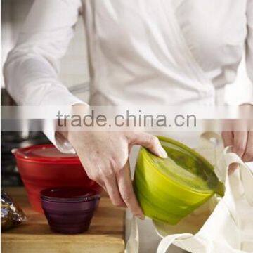 Collapsible Bowl Set | 4oz , 16oz , 32oz, Eggplant, Lettuce & Tomato photo-3