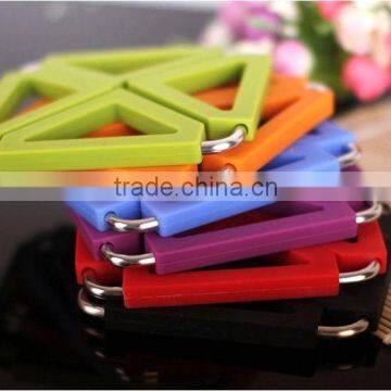 Silicone Stainless Steel Placemat Trivet Table Mat Heat Resistant for Bowl Plate Cup photo-2