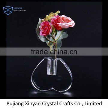 Top fashion different types engraved square crystal vase with good prices