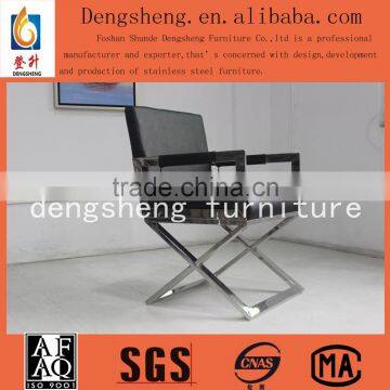 Modern cheap Chrome steel finish chair / modern leather dining chair / leather Chair with good quality