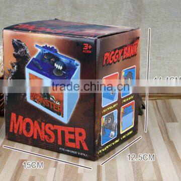 Latest Arrival Music Fancy Godzilla Stealing Money Piggy Bank, Electric Decorative Novelty Monster Coin Bank For Kids photo-5