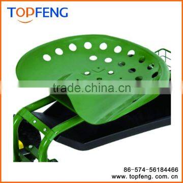 Garden Cart Rolling Work Seat With Tool Tray And Basket/ Heavy Duty Garden Rolling Work Seat photo-3