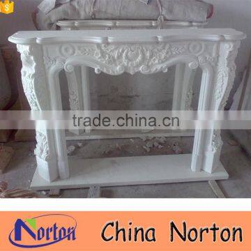 Norton european design hand carved marble fireplace frame NTMF-F815A