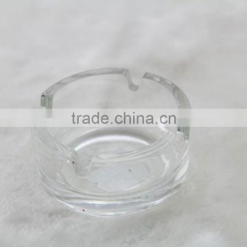 ashtray, clear round glass ashtray, glass ashtray