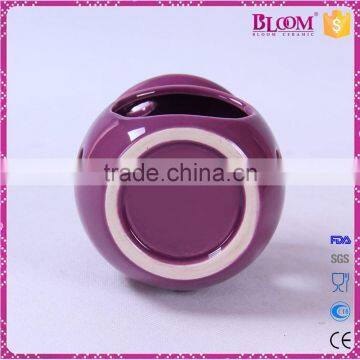 Simple Desgin Purple Ceramic Round Wax Burner photo-5