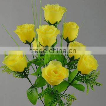 Plastic Flower Bouquet Wedding Silk Rose Flower Bouquet photo-4