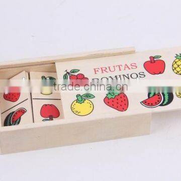 Intelligence Development Toy / Fruit patterns wooden Domino toys for children/chess game