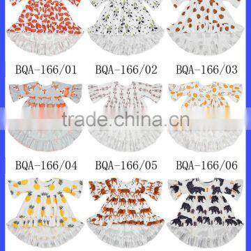 New Style FAUX SUEDE Material Girls Tops Wholesale Children Ruffle Girls Shirts photo-4