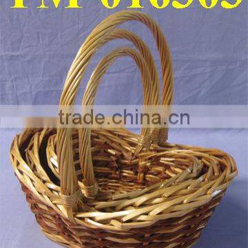 Boat Shaped Willow Basket for Flowers