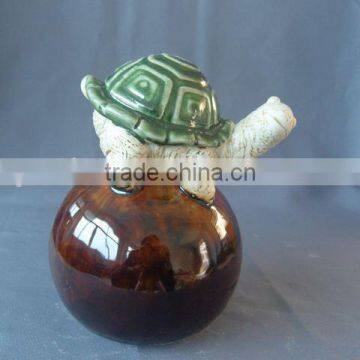 porcelain turtle, garden decoration, garden ornament