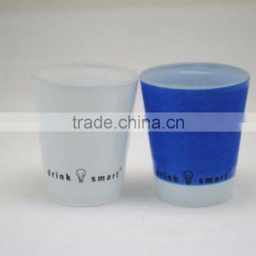 Customized Logo 3oz Frosted Glass Cup for Liquor Promotional photo-2