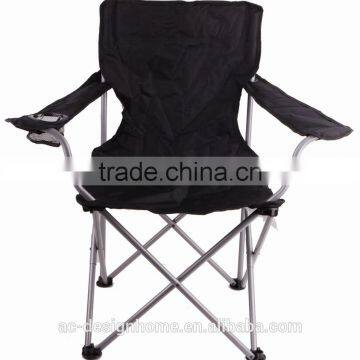 BLACK 600D POLYESTER/STEEL BEACH CHAIR