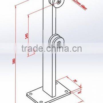 JINXIN Balcony Frameless Glass Balustrade System_glass Standoff_glass Railing System_glass Spigot photo-3