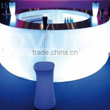 round led bar table, led bar furniture, led bar counter