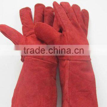 Red Cow Split Full Lining And Palm Two Piece Back Welding Gloves photo-2