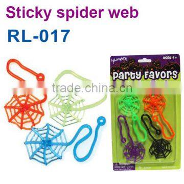 Novelty Soft Sticky Spider Wed Toy for Kids