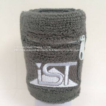 Custom cotton zipper sweatband