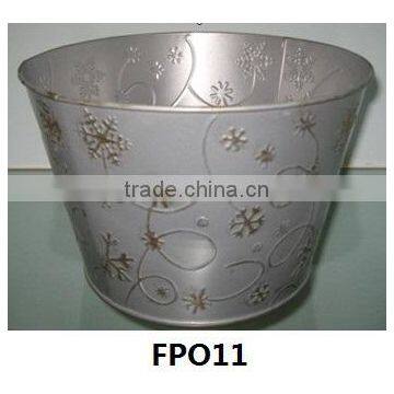 HOT-SALE Christmas Silvery snowflake pattern metal big bucket