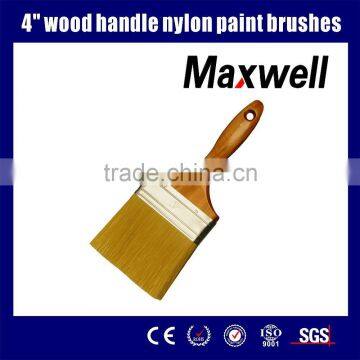 4" wood handle nylon paint brushes