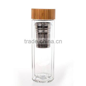 Promotion Gfit High Borosilicate Glass Sport Water Bottle / Glass Tea Bottle / Tea Infuser Bottle photo-2