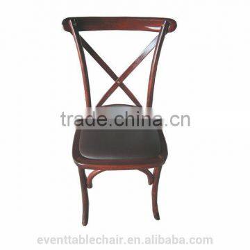 High Back Chair Wooden Cross Back Dining Chairs photo-2