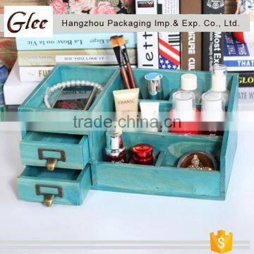 Trendy Superior Colorful Exquisite Jewelry Organizer Keepsake Durable Storage Wood Box photo-3