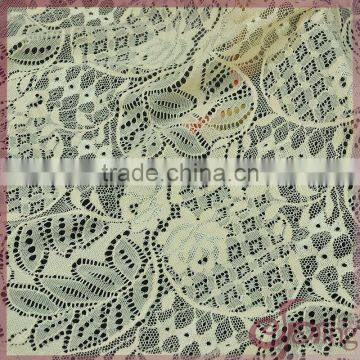 Yellow pineapple design lace fabric wholesale, lovely tricot fabric lace for dress