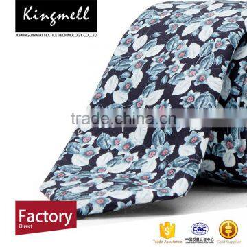 Custom Flowers Digital Printed Male Cotton Neck Tie photo-3