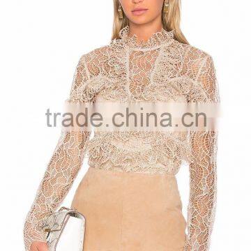 fashion lace top elegant women casual tops latest saree blouse designs