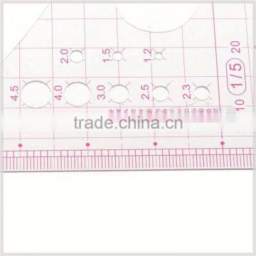 Kearing Brand, Sanwich Line Scale Ruler, 1/5 Red Ink Transparent Ruler #8515 photo-4