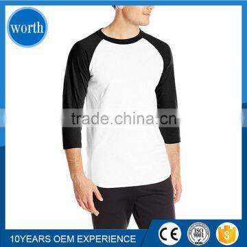 Sleeve Shirt Men's Casual 3/4 Sleeve Baseball Tshirt Raglan Jersey Shirt