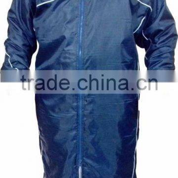 Long Parka Jacket Made of 100% Polyester Blue Color