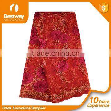 Bestway Textile FL0072 In Pink Color Dubai French Chantilly Lace Wholesale photo-6