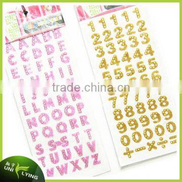 Diy Monogram Acrylic Rhinestone Alphabet Letter Sticker Decorative Sticker photo-2
