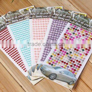 Mix Colorful Hot Fix Pearl And Acrylic Rhinestone Sticker, Crystal Sticker Use For Calculating Machine photo-2