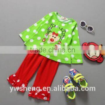 New Clothing Sets For Kids Girl boutique Christmas Children's Outfits Flared trousers