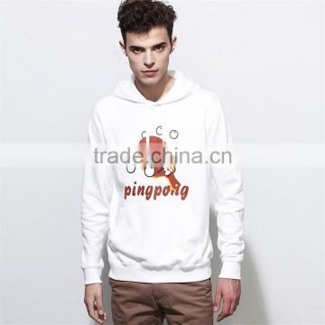 White print 100% fleece polyester hoodies wholesale lightweight hoodie