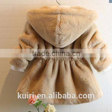 New Fashion 2016 Children Faux Rabbit Fur Coat Autumn and Winter Baby Girls Warm Thick Faux Fur Short Casual Outerwear Clothes photo-2